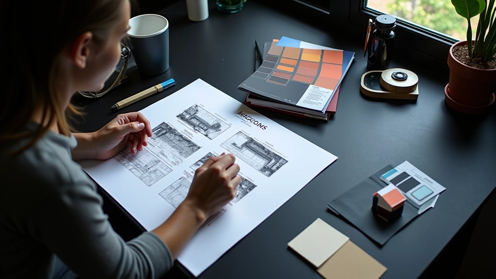 Illustration d'une hiérarchie d'ombres progressives sur un fond sombre avec différentes profondeurs de surface